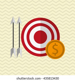target design. arrow icon. Colorfull illustration, vector graphi