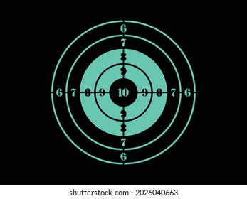 Target destination icon. Aim sniper shoot focus cursor bull eye mark.
