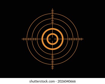 Target destination icon. Aim sniper shoot focus cursor bull eye mark.