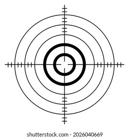 Zielsymbol. Aim-Scharfschütze schießen Fokus-Cursor-Bull-Augenmarke.