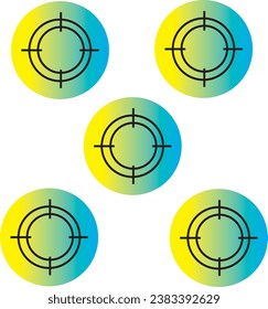 Zielsymbol-Set. Aim Sniper Shooting Group. Fokussieren Sie die Kollektion der Augenmarken des Mauszeigers. 