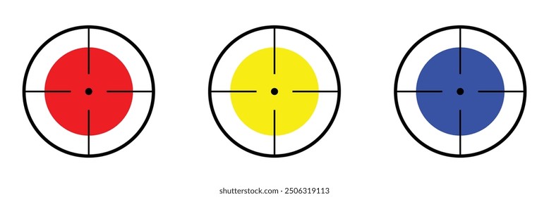 Target destination icons set. Aim sniper shoot symbols on white background .EPS10
