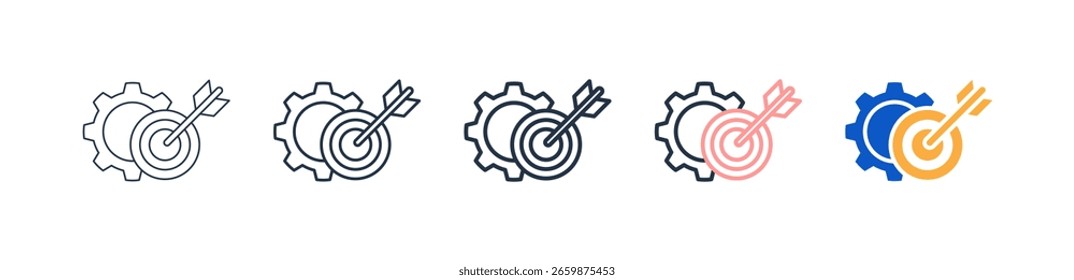 Dirija diferentes iconos de estilo a la Ilustración vectorial establecida.