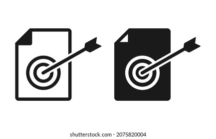 Target document file icon. Illustration vector