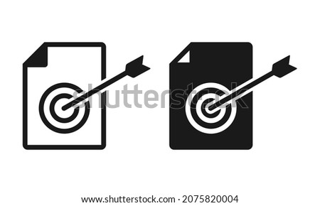 Target document file icon. Illustration vector