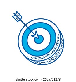 icono de doodle objetivo aislado