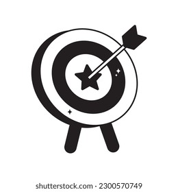 Icono de contorno vectorial del doodle de destino. archivo EPS 10