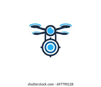 Target Drone Icon Logo Design Element