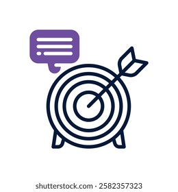 target dual tone icon. vector icon for your website, mobile, presentation, and logo design.