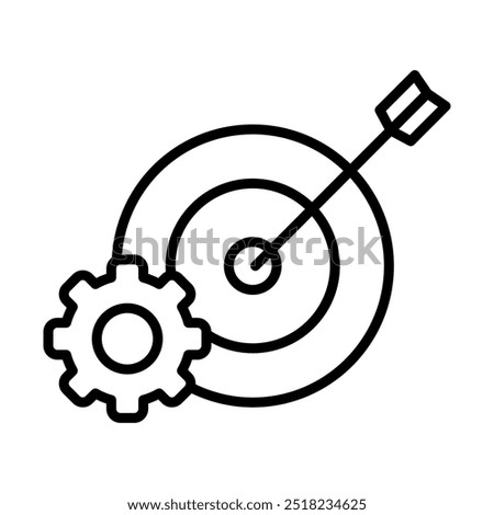 Target establishment icon. Set up goals and targets. Company vision and mission icon