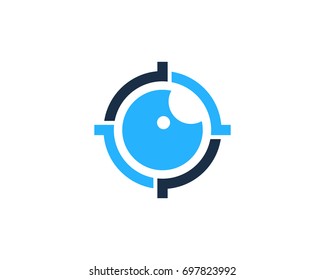 Target Eye Icon Logo Design Element