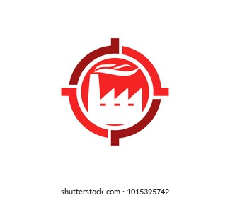 Target Factory Icon Logo Design Element