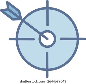 Target Filled Blue Tone Icon