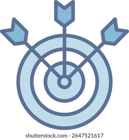 Target Filled Blue Tone Icon