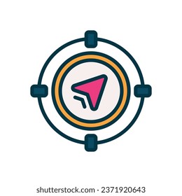 target filled color icon. vector icon for your website, mobile, presentation, and logo design.