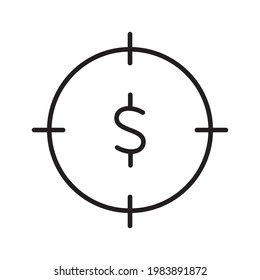 target finance icons. target finance symbol vector elements for infographic web.