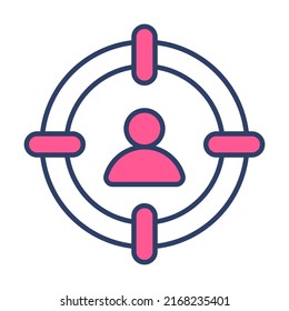 target Finance Related Vector Line Icon. Editable Stroke Pixel Perfect.