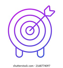 target Finance Related Vector Line Icon. Editable Stroke Pixel Perfect.