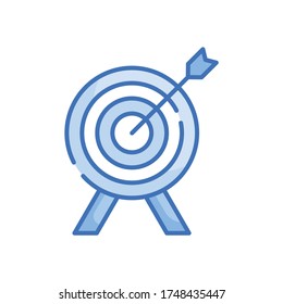 Ilustración del estilo vectorial de las finanzas de destino. Icono de esquema relleno. EPS 10