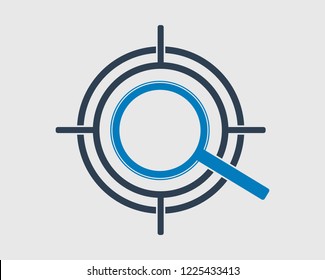 Target Fixing Icon on gray background.