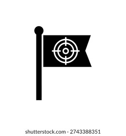 Target Flag on Pole Goal Achievement Icon