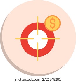 Symbol für flachen Kreis als Ziel