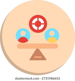 Target Flat Circle Style Icon