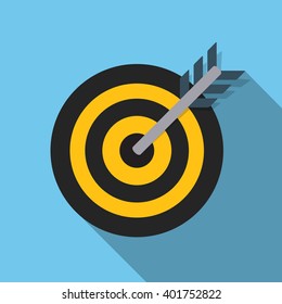 Target Flat Concept Icon Vector Illustration. 