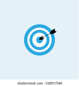Target flat design icon illustration.