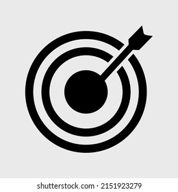 Target flat icon. Dartboard flat vector icon. Purpose vector sign