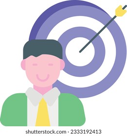 Un diseño de icono plano de destino