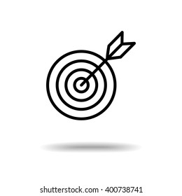 Target flat icon isolate on white background vector illustration eps 10