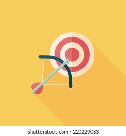 target flat icon with long shadow,eps10