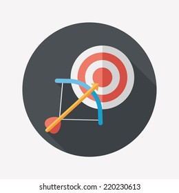 target flat icon with long shadow,eps10