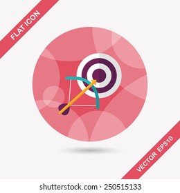 target flat icon with long shadow,eps10