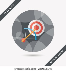 target flat icon with long shadow,eps10