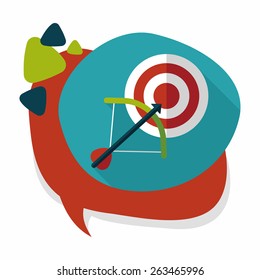 target flat icon with long shadow,eps10