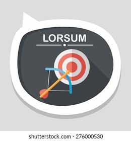 target flat icon with long shadow,eps10