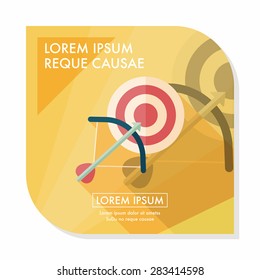 target flat icon with long shadow,eps10