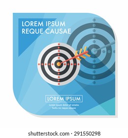 target flat icon with long shadow,eps10