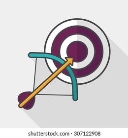 target flat icon with long shadow,eps10