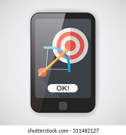 target flat icon with long shadow,eps10