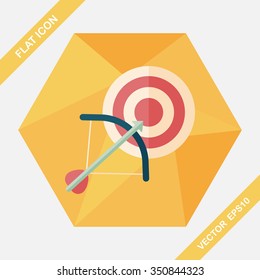 target flat icon with long shadow,eps10