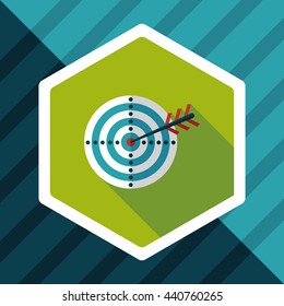 target flat icon with long shadow,eps10
