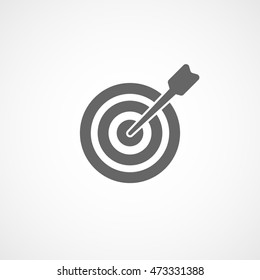 Target Flat Icon On White Background