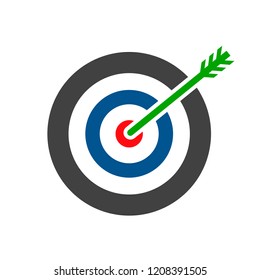 Target flat icon sign – vector