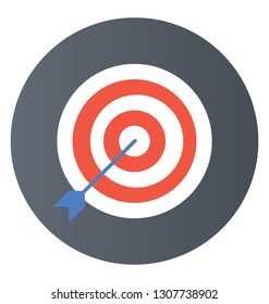 Target, flat rounded vector icon.