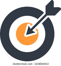 Target with flat style arrow