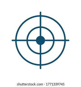 Target flat style icon design, Solution success strategy idea problem innovation creativity inspiration and intelligence theme Vector illustration