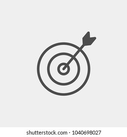 Target flat vector icon	